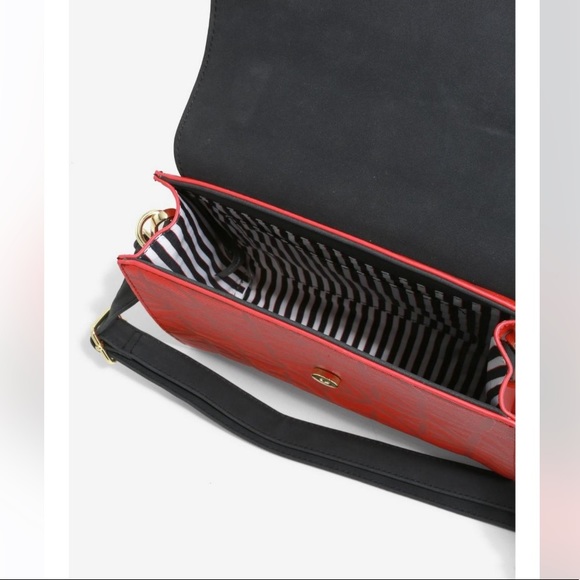 Loungefly Disney Logo Red & Black Crossbody Bag - Picture 3 of 8